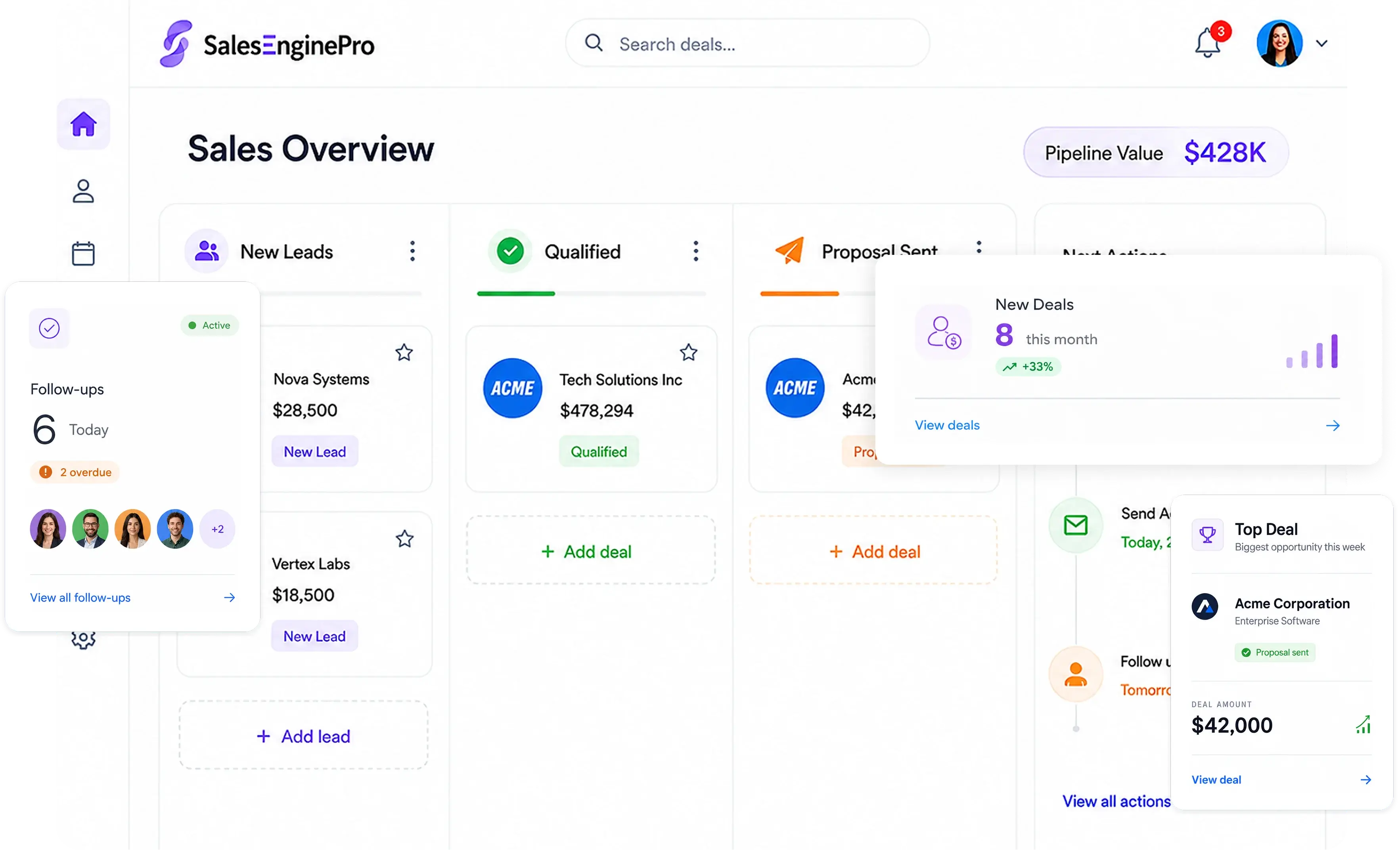 SalesEnginePro dashboard
