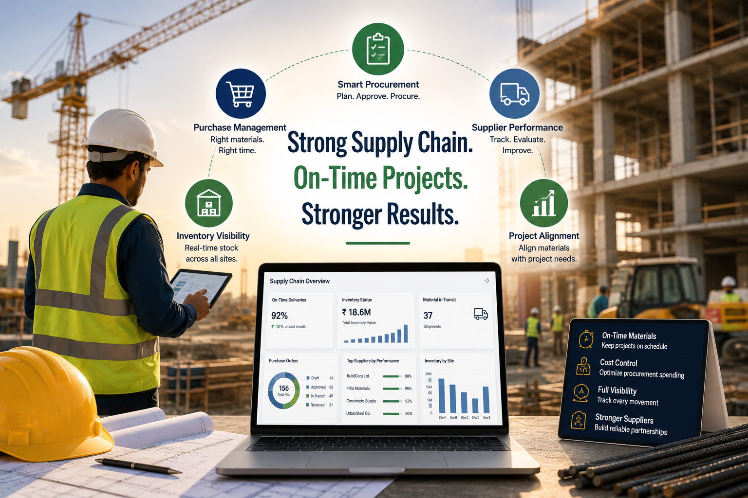 Construction Projects Fall Behind Schedule When Material Flow Is Not Under Control